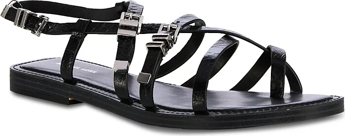 Michael Kors Darrington Snake Embossed Flat Sandals