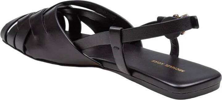 Michael Kors Flat Sandal In Smooth Woven Leather - Image 3