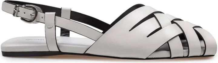 Michael Kors Flat Sandal In Smooth Woven Leather