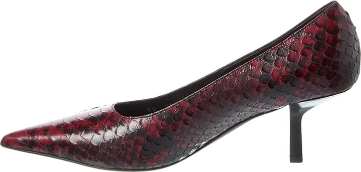 Michael Kors Frankie Runway Python-Embossed Leather Pump - Image 2