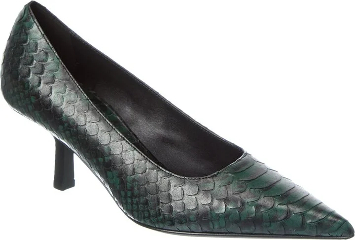 Michael Kors Frankie Runway Python-Embossed Leather Pump
