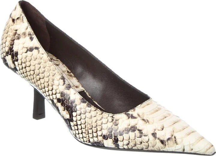 Michael Kors Frankie Runway Python-Embossed Leather Pump