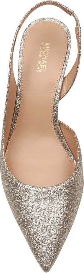 Michael Kors Glitter Metallic Mesh Slingback Pumps - Image 2
