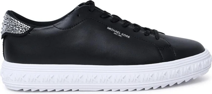 Michael Kors 'Grove' Black Leather Sneakers