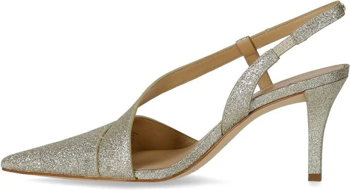 Michael Kors Jaida Gold Slingback Pumps - Image 3