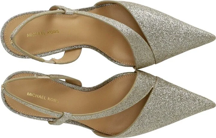 Michael Kors Jaida Gold Slingback Pumps - Image 5