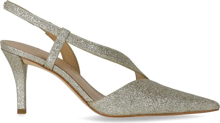 Michael Kors Jaida Gold Slingback Pumps