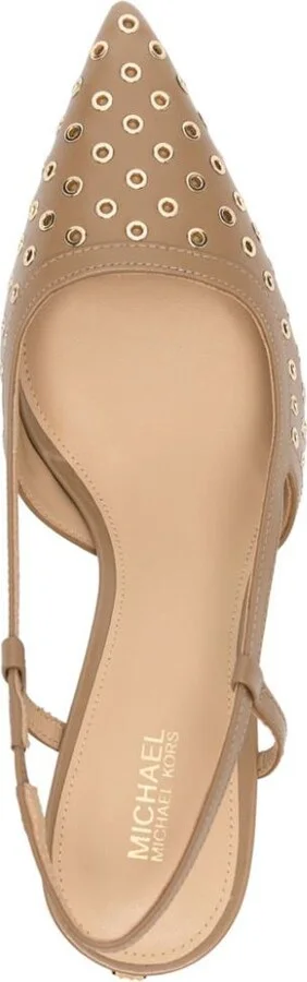 Michael Kors Leather 'Alora' Slingback In Beige - Image 4