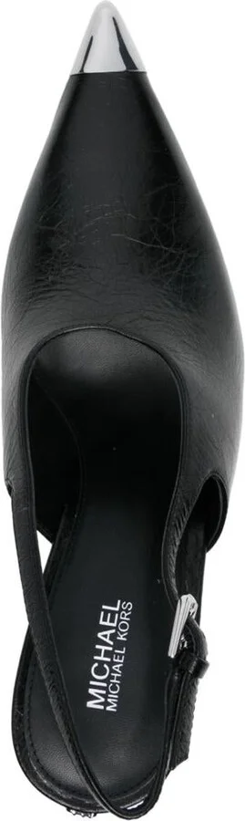 Michael Kors Leather 'Kasia' Slingback In Black - Image 3