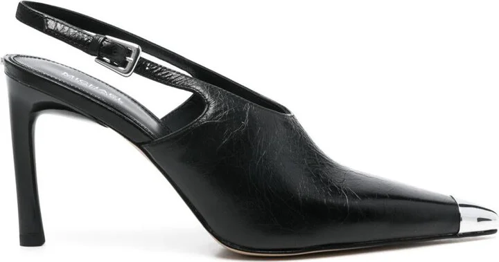 Michael Kors Leather 'Kasia' Slingback In Black