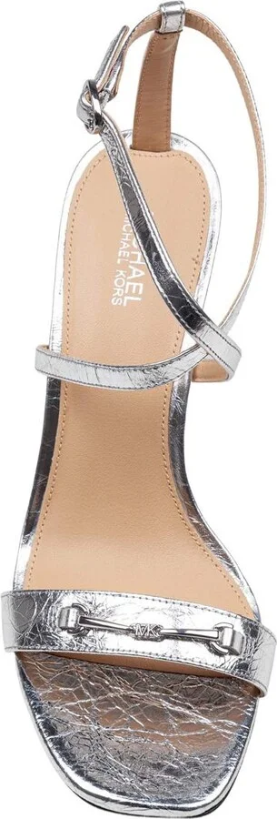 Michael Kors Lena Sandal In Metallic Leather - Image 2