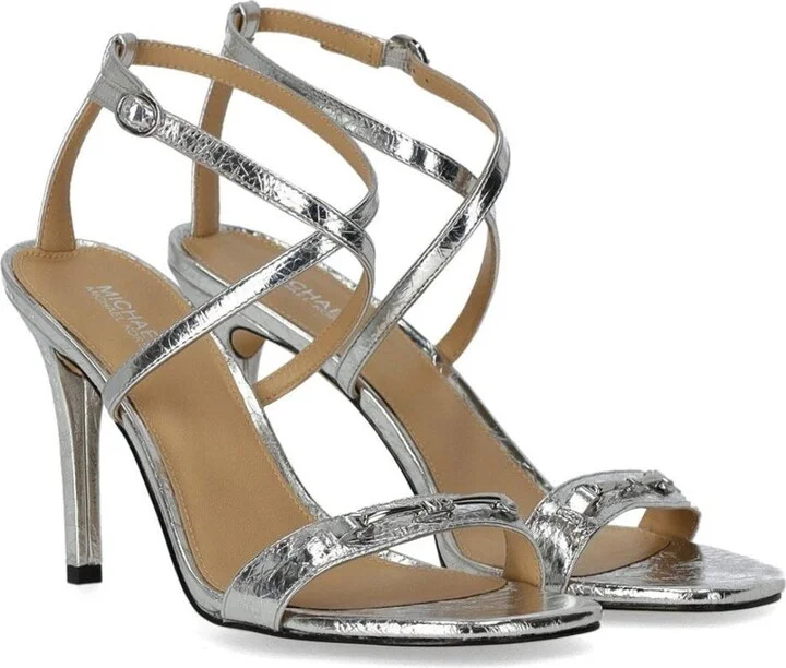 Michael Kors Lena Silver Heeled Sandal - Image 2
