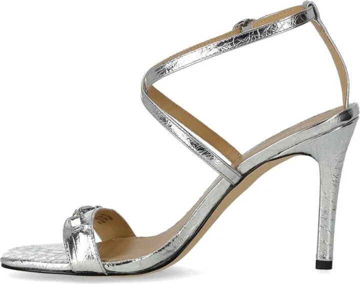 Michael Kors Lena Silver Heeled Sandal - Image 3
