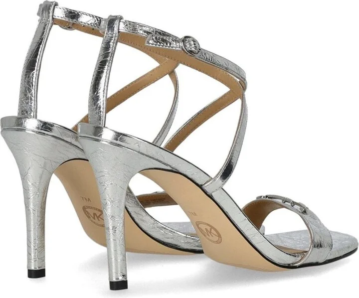 Michael Kors Lena Silver Heeled Sandal - Image 4