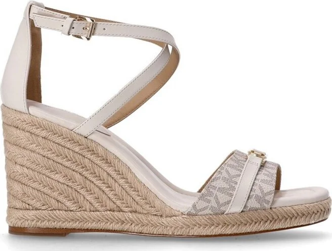 Michael Kors Mandy Signature Logo Wedge Sandals