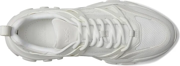 Michael Kors Nick Trainer Men's Shoes Optic White-1 : 10 M, Leather/Suede/Textile - Image 2