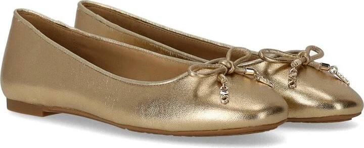 Michael Kors Nori Gold Ballet Flat Shoe - Image 2