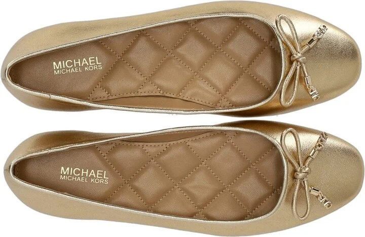 Michael Kors Nori Gold Ballet Flat Shoe - Image 5