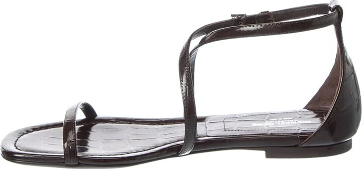 Michael Kors Polly Runway Croc-Embossed Leather Sandal - Image 2