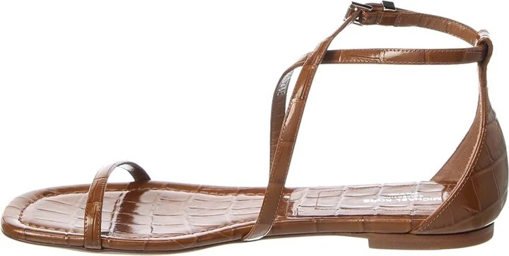 Michael Kors Polly Runway Croc-Embossed Leather Sandal - Image 2