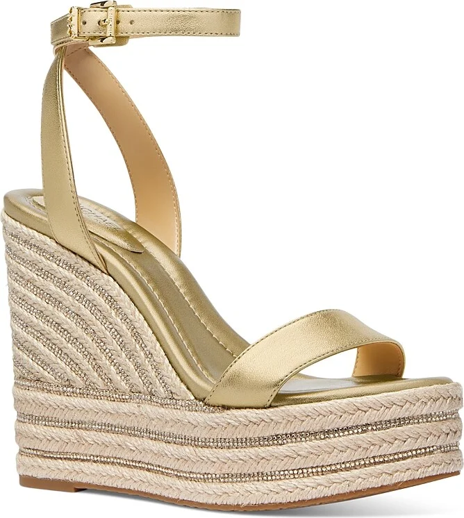 Michael Kors Women's Leighton Jute Wedge Sandals