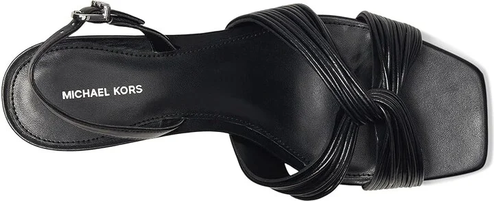 MICHAEL Michael Kors Alessia Kitten Sandal Women's Sandals Black : 9 M, Synthetic - Image 2