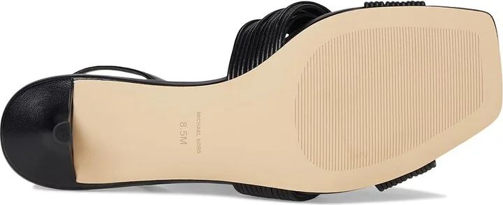 MICHAEL Michael Kors Alessia Kitten Sandal Women's Sandals Black : 9 M, Synthetic - Image 3