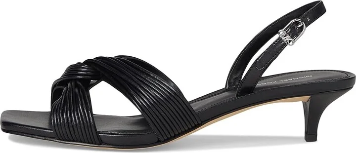 MICHAEL Michael Kors Alessia Kitten Sandal Women's Sandals Black : 9 M, Synthetic - Image 6