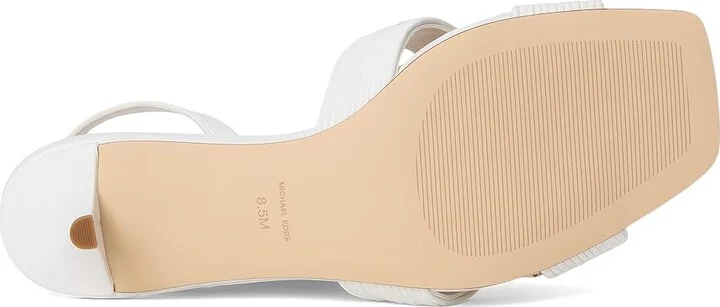 MICHAEL Michael Kors Alessia Kitten Sandal Women's Sandals Optic White : 7 M, Synthetic - Image 3
