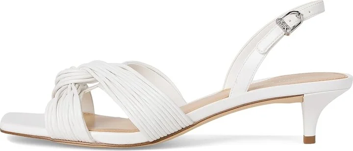 MICHAEL Michael Kors Alessia Kitten Sandal Women's Sandals Optic White : 7 M, Synthetic - Image 6