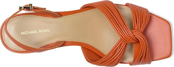 MICHAEL Michael Kors Alessia Kitten Sandal Women's Sandals Orange Punch : 7 M, Synthetic - Image 2
