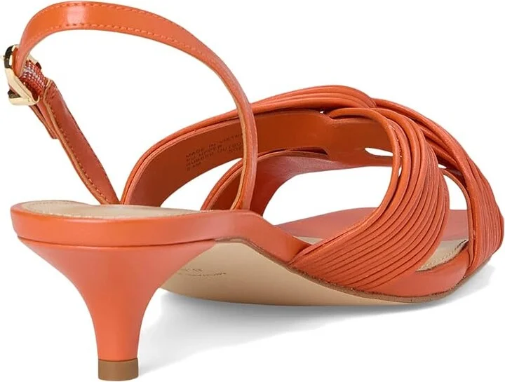MICHAEL Michael Kors Alessia Kitten Sandal Women's Sandals Orange Punch : 7 M, Synthetic - Image 4