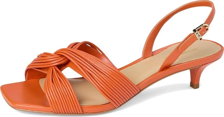 MICHAEL Michael Kors Alessia Kitten Sandal Women's Sandals Orange Punch : 7 M, Synthetic - Image 5