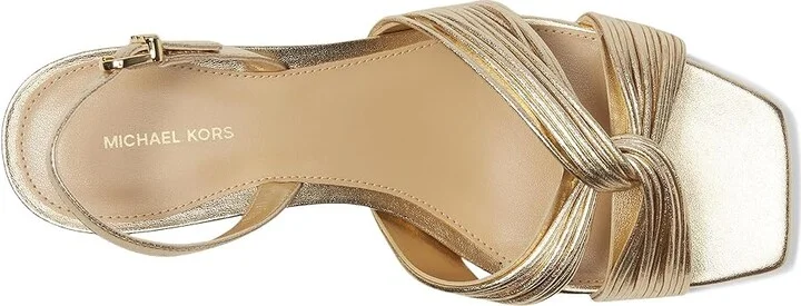 MICHAEL Michael Kors Alessia Kitten Sandal Women's Sandals Pale Gold : 7.5 M, Synthetic - Image 2