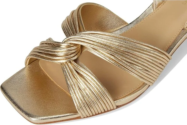 MICHAEL Michael Kors Alessia Kitten Sandal Women's Sandals Pale Gold : 7.5 M, Synthetic - Image 7