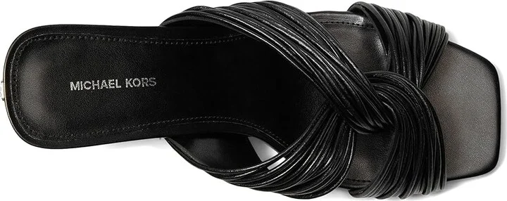 MICHAEL Michael Kors Alessia Mule Sandal Women's Sandals Black : 7.5 M, Leather/Rubber - Image 2