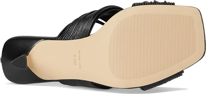 MICHAEL Michael Kors Alessia Mule Sandal Women's Sandals Black : 7.5 M, Leather/Rubber - Image 3