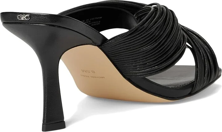 MICHAEL Michael Kors Alessia Mule Sandal Women's Sandals Black : 7.5 M, Leather/Rubber - Image 4