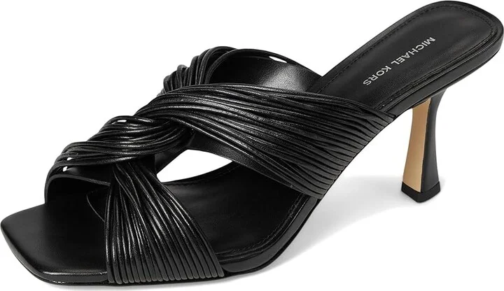 MICHAEL Michael Kors Alessia Mule Sandal Women's Sandals Black : 7.5 M, Leather/Rubber - Image 5