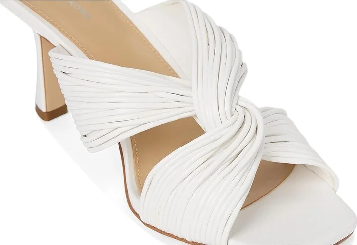 MICHAEL Michael Kors Alessia Mule Sandal Women's Sandals Optic White : 10 M, Leather/Rubber - Image 7