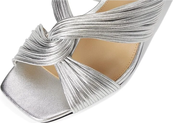 MICHAEL Michael Kors Alessia Mule Sandal Women's Sandals Silver : 9.5 M, Leather/Rubber - Image 7