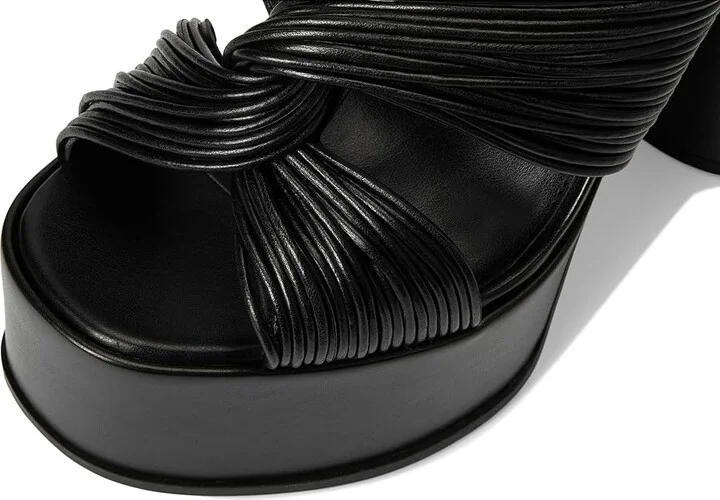 MICHAEL Michael Kors Alessia Platform Sandal Women's Wedge Shoes Black : 5.5 M, Leather/Rubber - Image 7