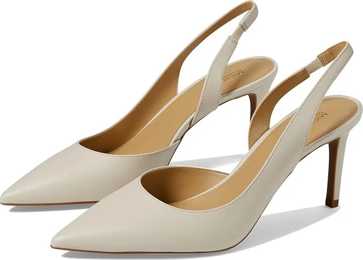MICHAEL Michael Kors Alina Flex Sling Pump Women's Shoes Light Cream : 10 M, Leather