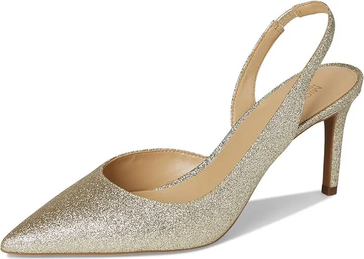 MICHAEL Michael Kors Alina Flex Sling Pump Women's Shoes Pale Gold 2 : 10 M, Leather - Image 5