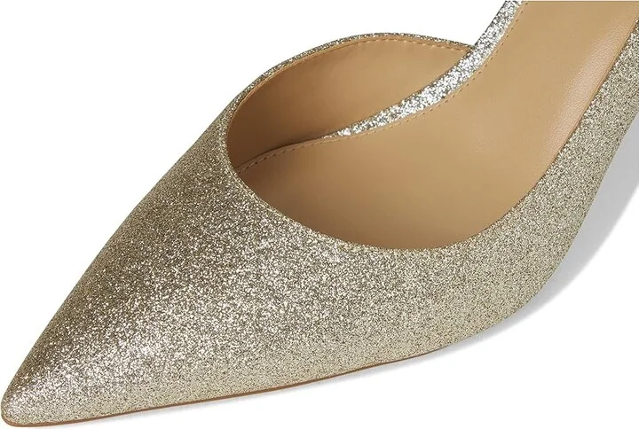 MICHAEL Michael Kors Alina Flex Sling Pump Women's Shoes Pale Gold 2 : 10 M, Leather - Image 7
