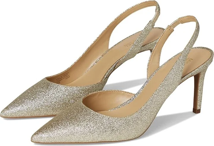 MICHAEL Michael Kors Alina Flex Sling Pump Women's Shoes Pale Gold 2 : 10 M, Leather