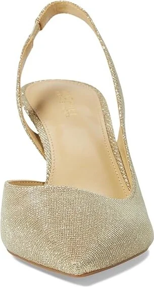 MICHAEL Michael Kors Alina Flex Sling Pump Women's Shoes Pale Gold : 8 M, Leather - Image 2