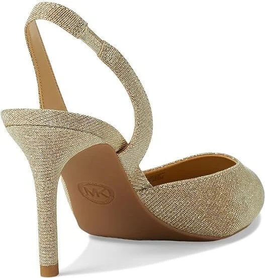MICHAEL Michael Kors Alina Flex Sling Pump Women's Shoes Pale Gold : 8 M, Leather - Image 4