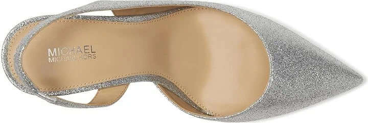 MICHAEL Michael Kors Alina Flex Sling Pump Women's Shoes Silver : 7 M, Leather - Image 2