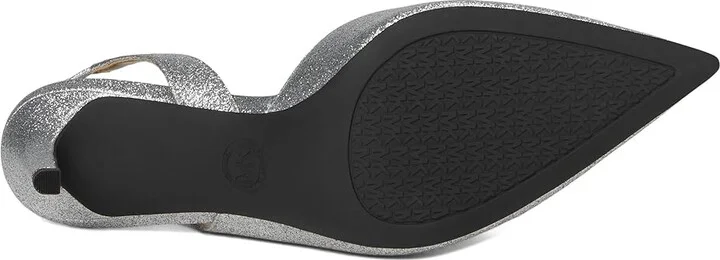 MICHAEL Michael Kors Alina Flex Sling Pump Women's Shoes Silver : 7 M, Leather - Image 3
